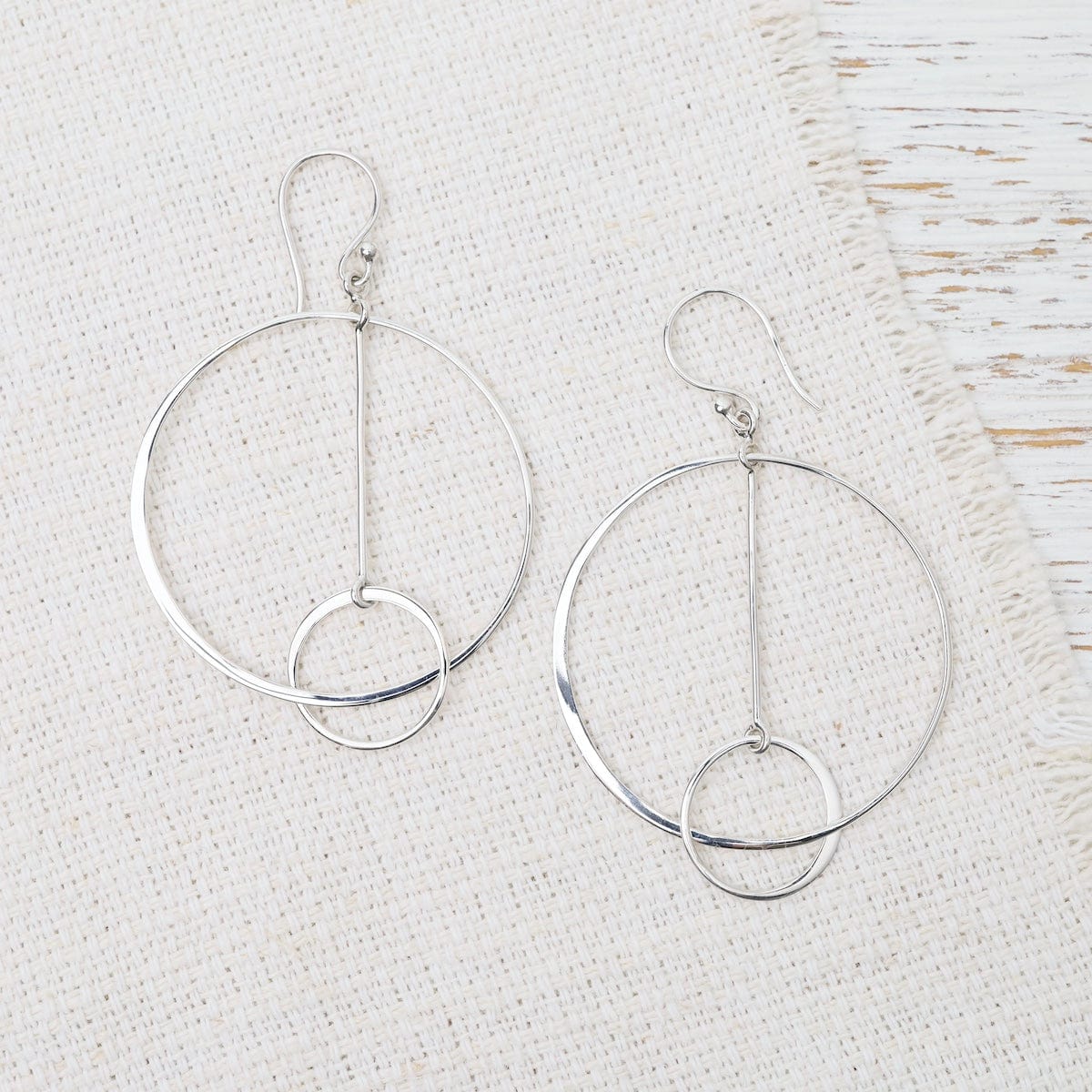 EAR Floating Circle and Bar Earrings