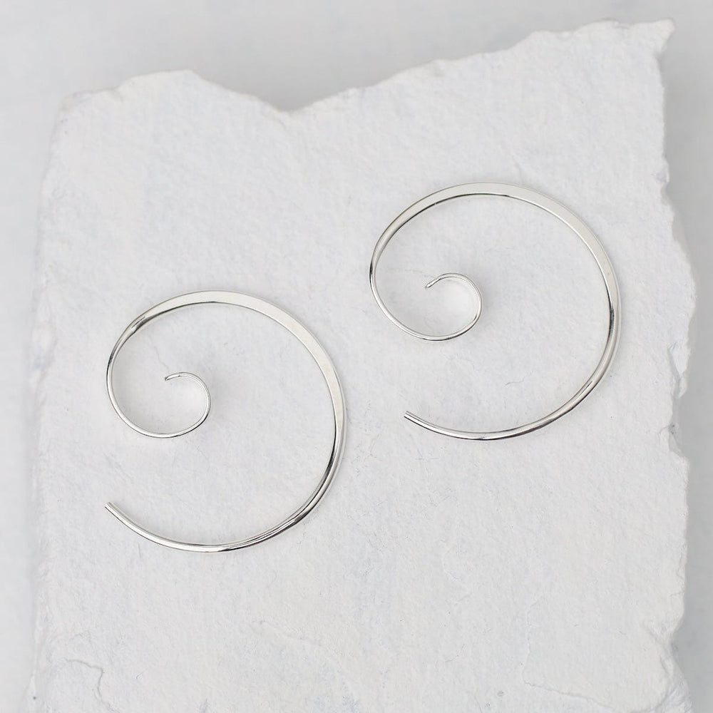 EAR Forged Koru Earring Sterling Silver