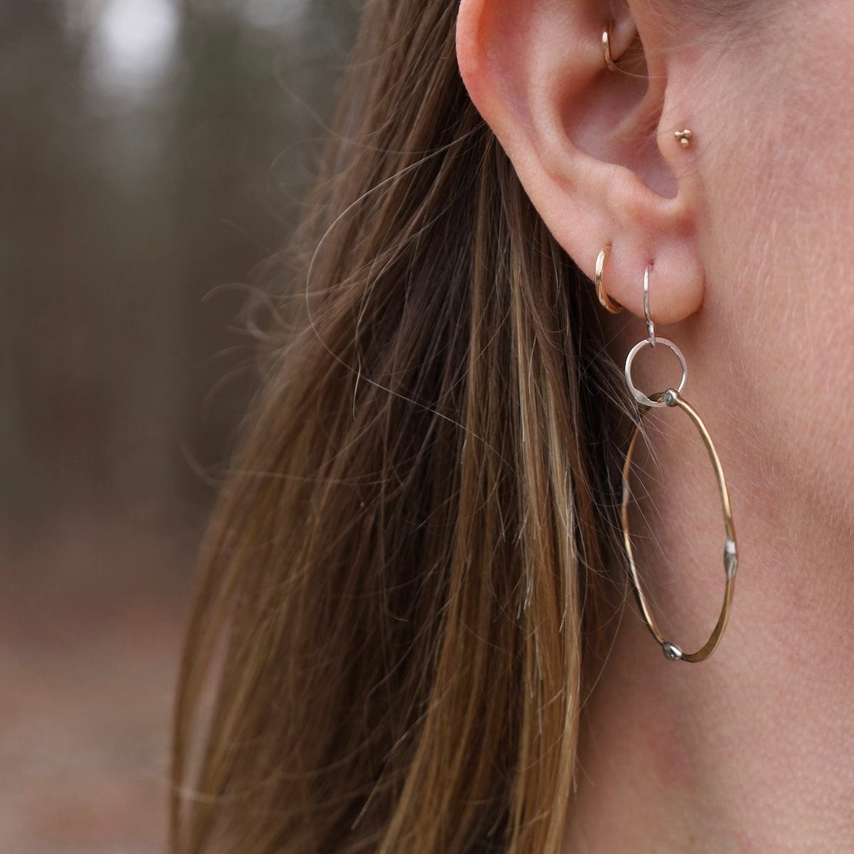 EAR Four Corners Hoop Earrings