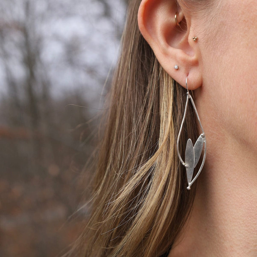 EAR Framed Double Leaf Earrings