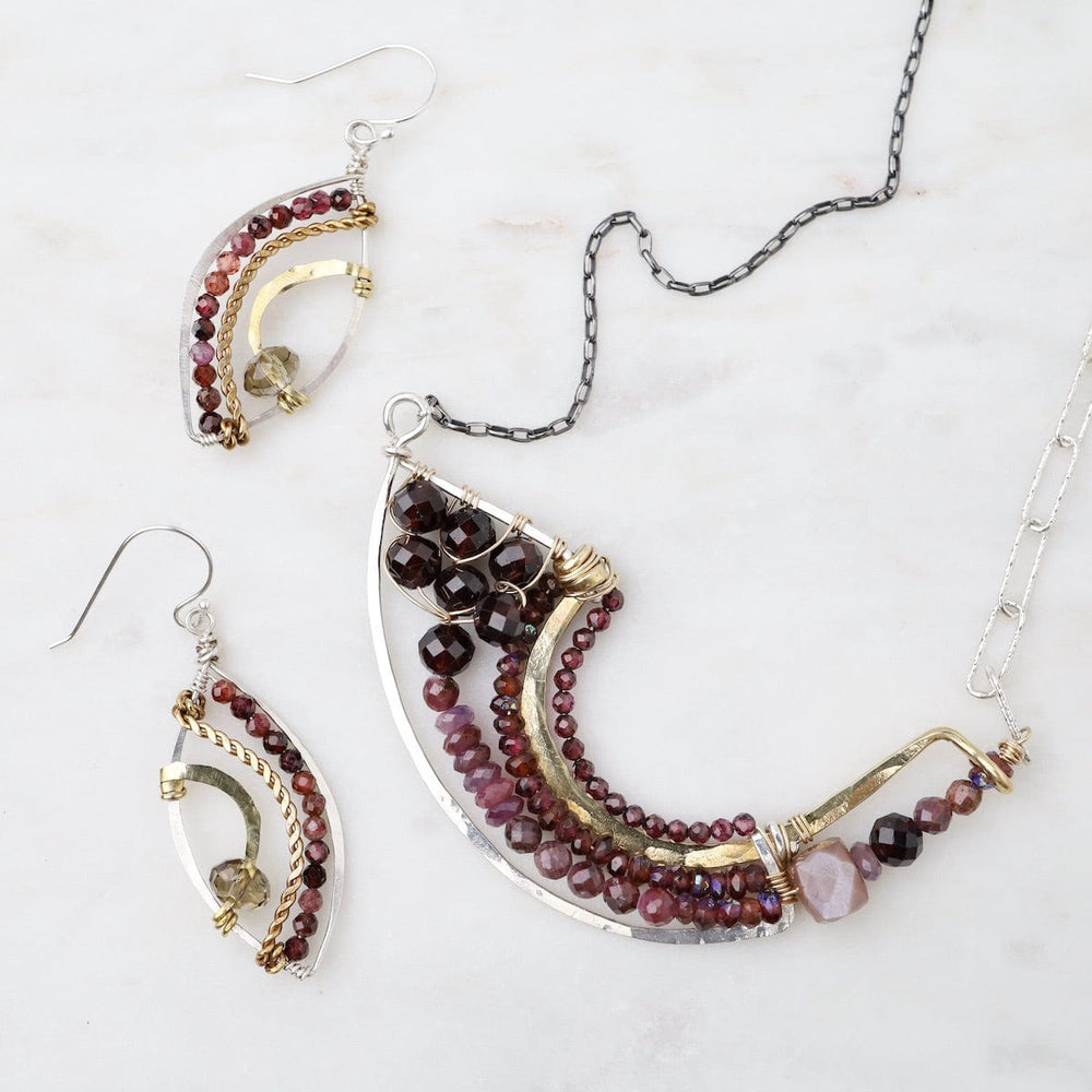 
                      
                        EAR Garnet Leaf Earrings
                      
                    