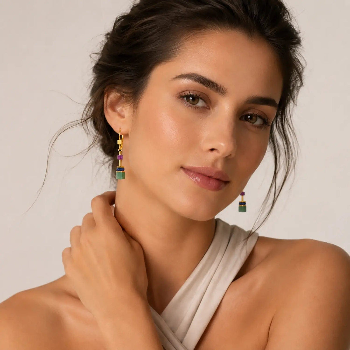 EAR Gem Harmony Geo Cube Iconic Precious Earrings