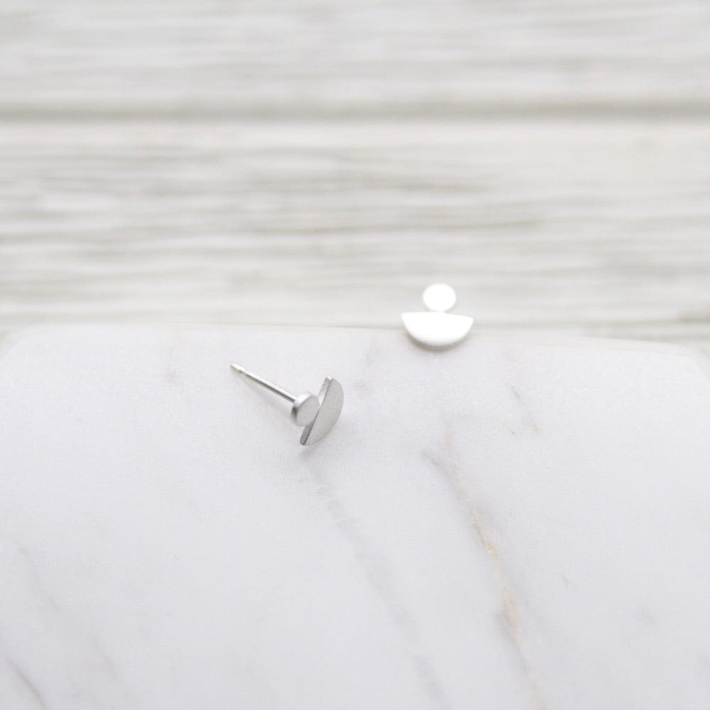 
                  
                    EAR Geo Stack Post Earring - Brushed Sterling Silver
                  
                