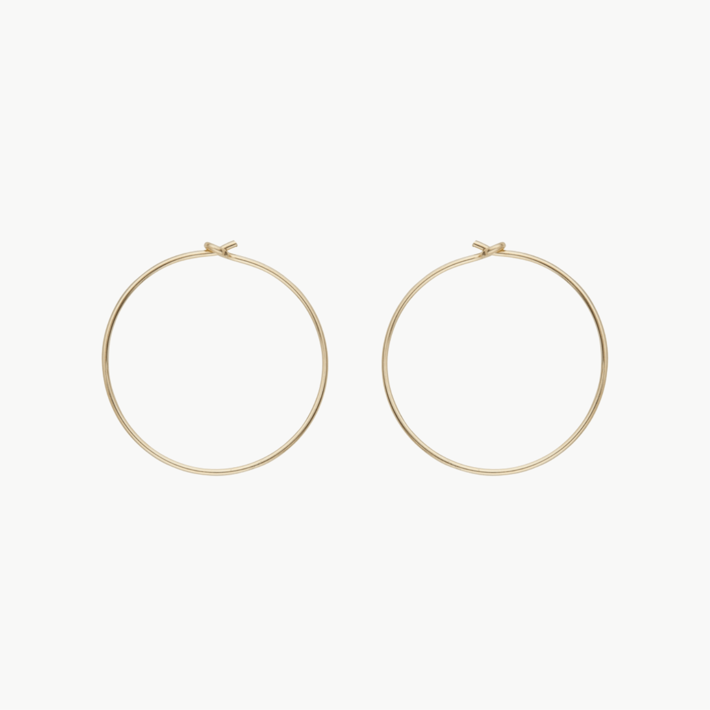 EAR-GF 18mm Thin Gold Filled Wire Hoop Earrings