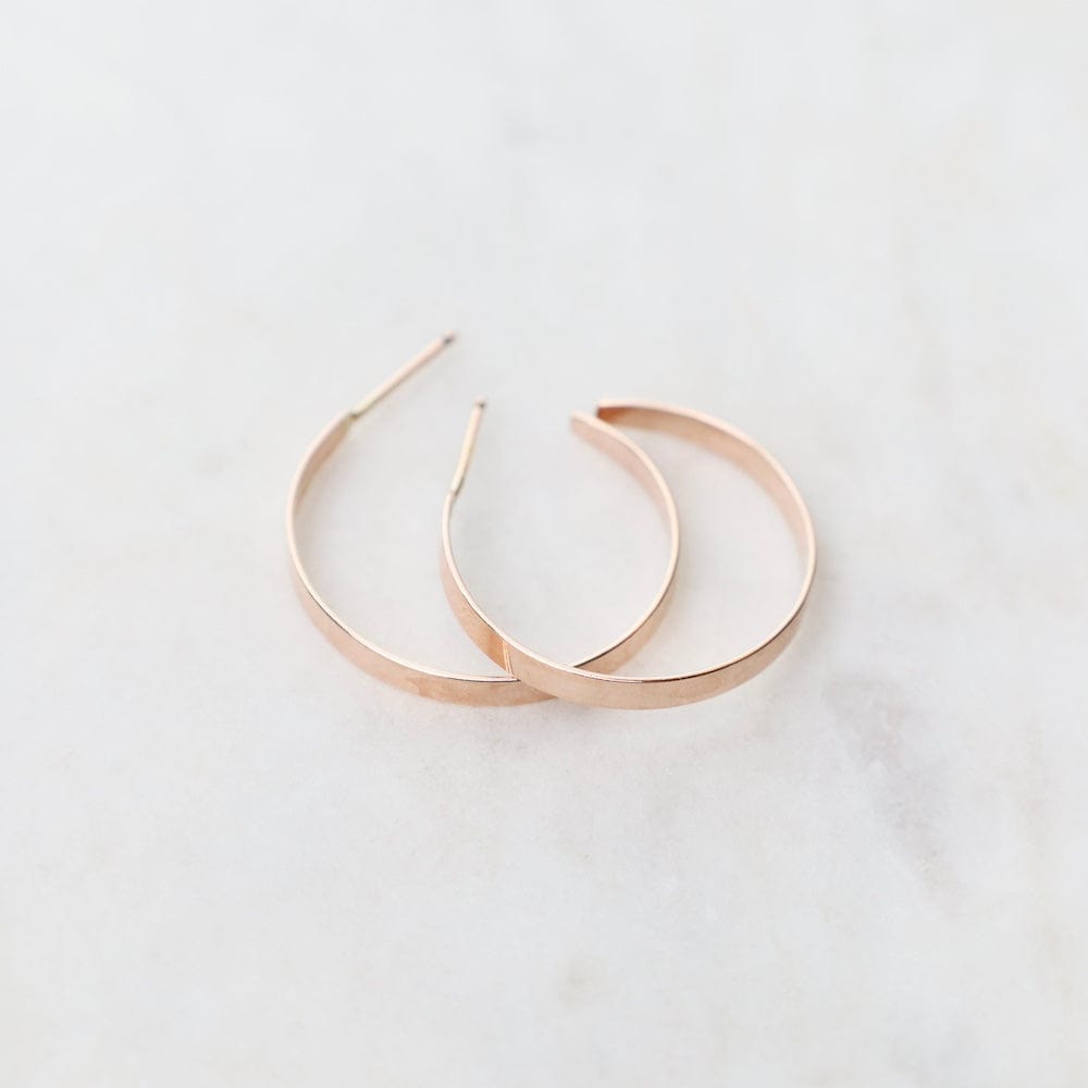 EAR-GF 20mm Rose Gold Filled Flat Hoops