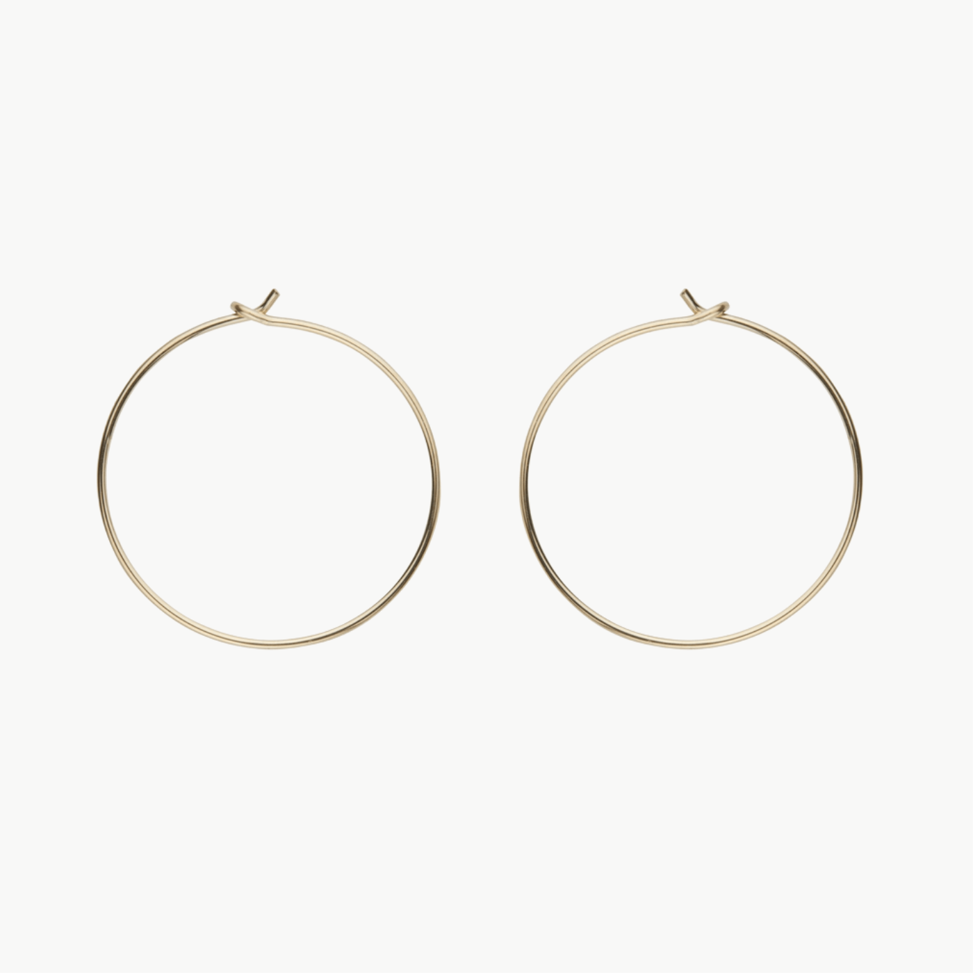 EAR-GF 25mm Thin Gold Filled Wire Hoop Earrings