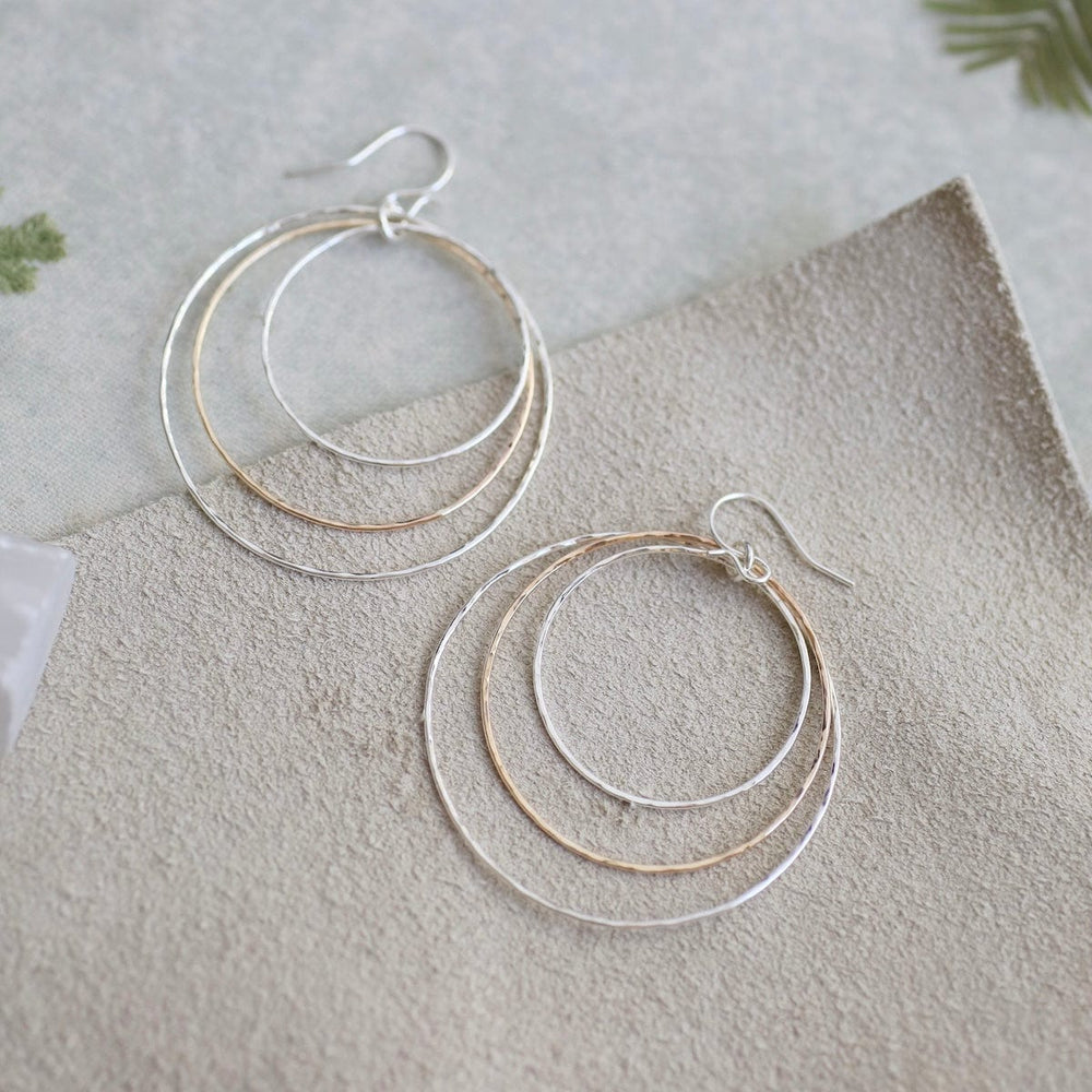 
                  
                    EAR-GF 3 Hammered Circle Earrings - Mix Metal
                  
                