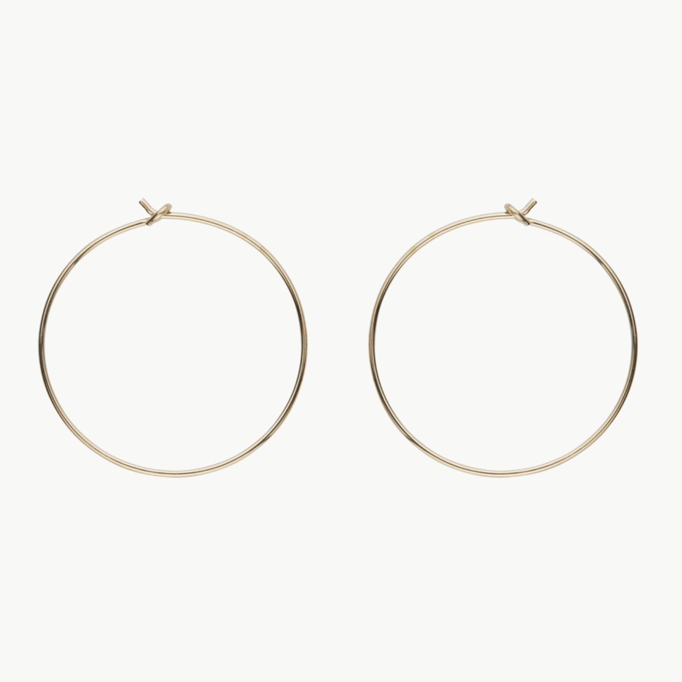 EAR-GF 30mm Thin Gold Filled Wire Hoop Earrings