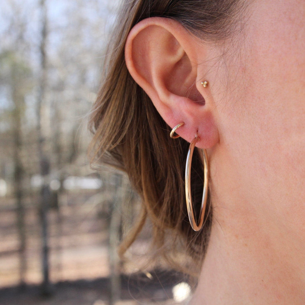 EAR-GF 40mm Gold Filled Tube Hoop