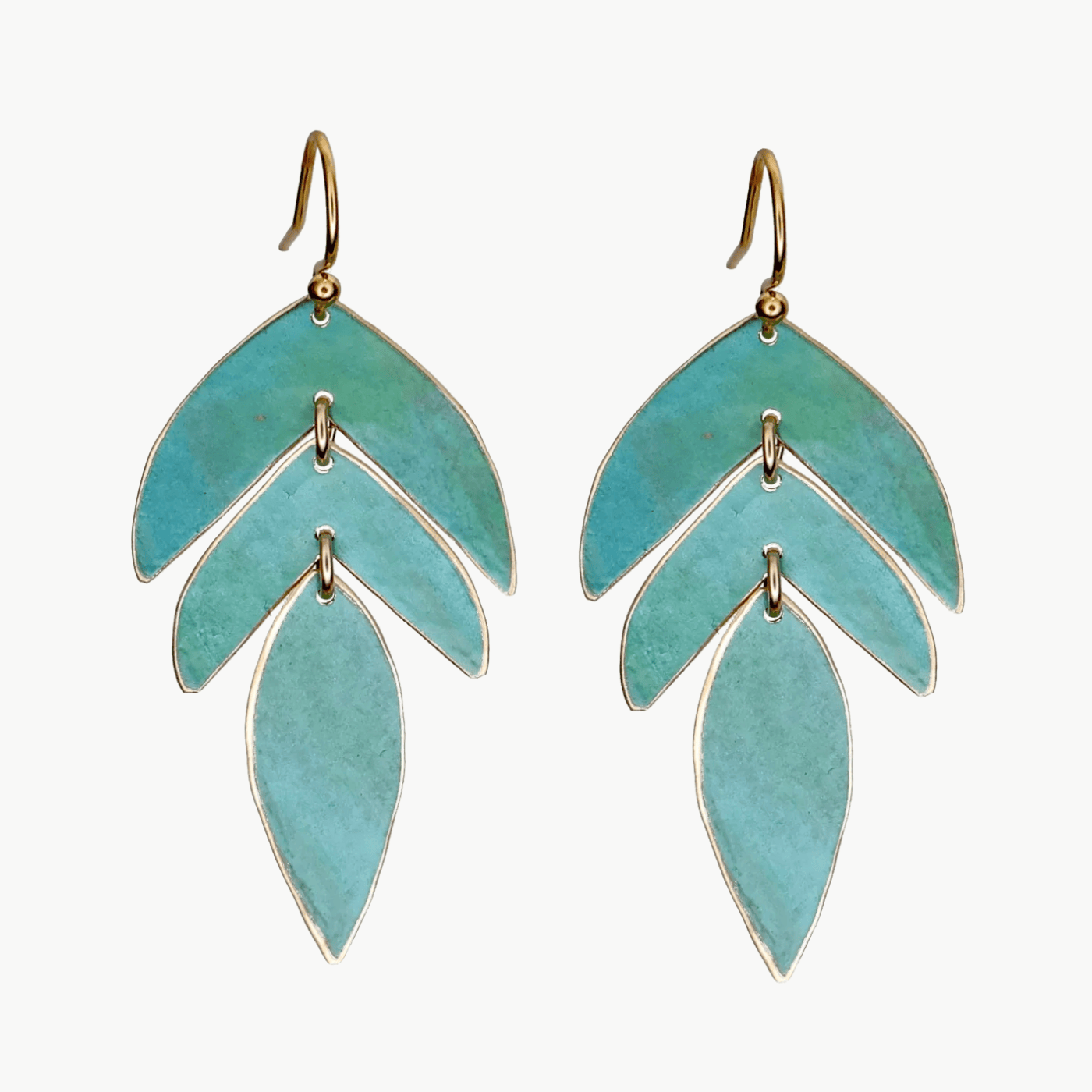 EAR-GF Aloe Patina Palmita Earrings