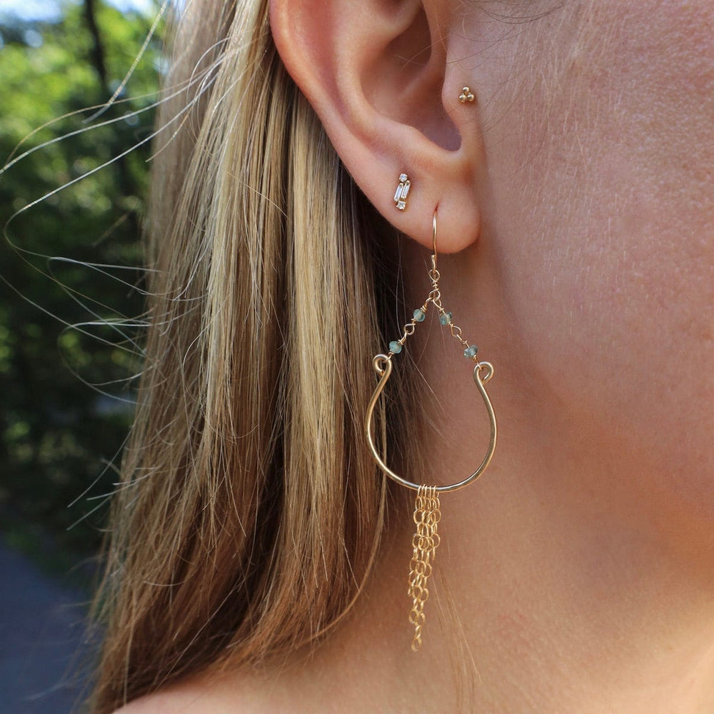 EAR-GF Apatite Horseshoe Dangle Earrings