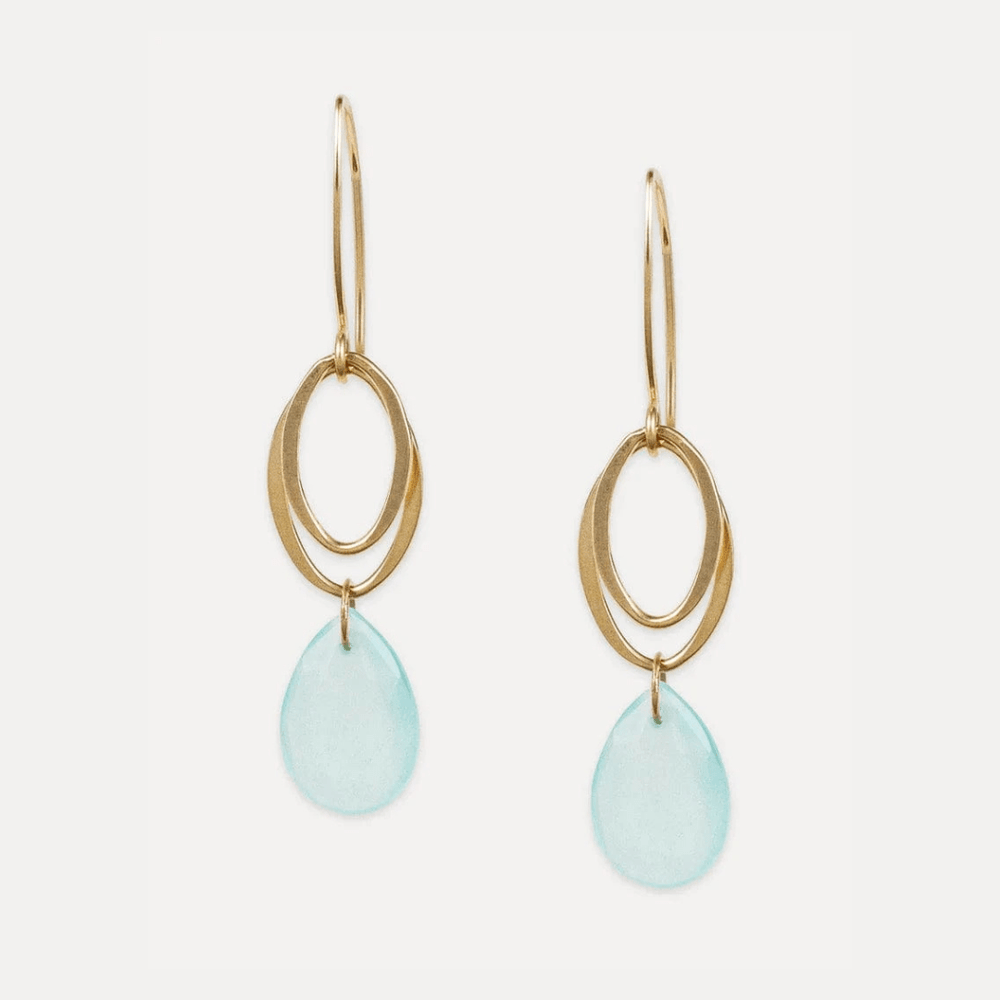 EAR-GF Aqua Chalcedony Fiona Earrings