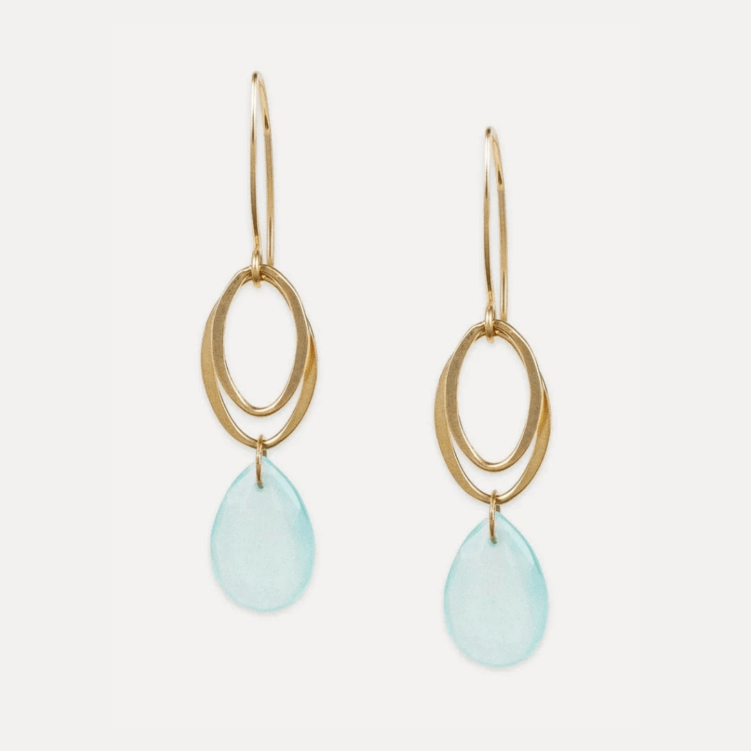 EAR-GF Aqua Chalcedony Fiona Earrings