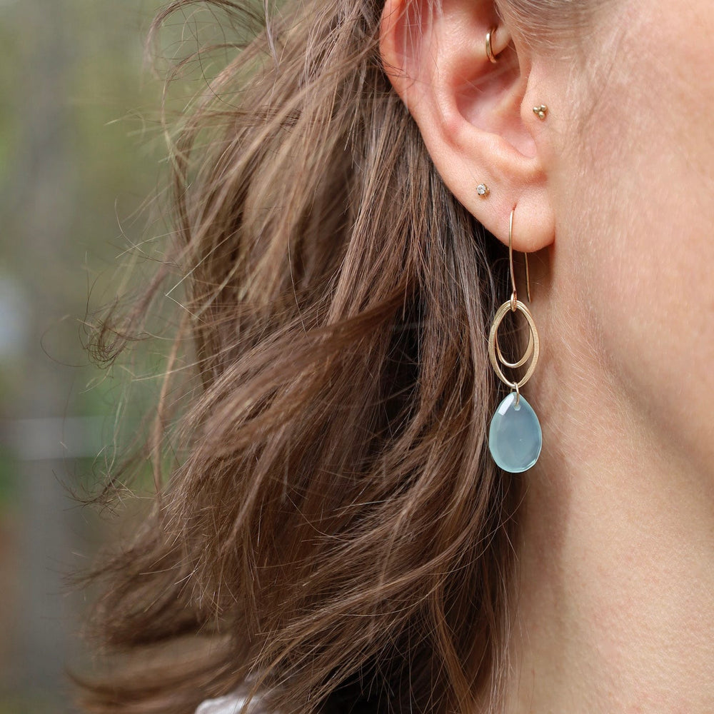 EAR-GF Aqua Chalcedony Fiona Earrings