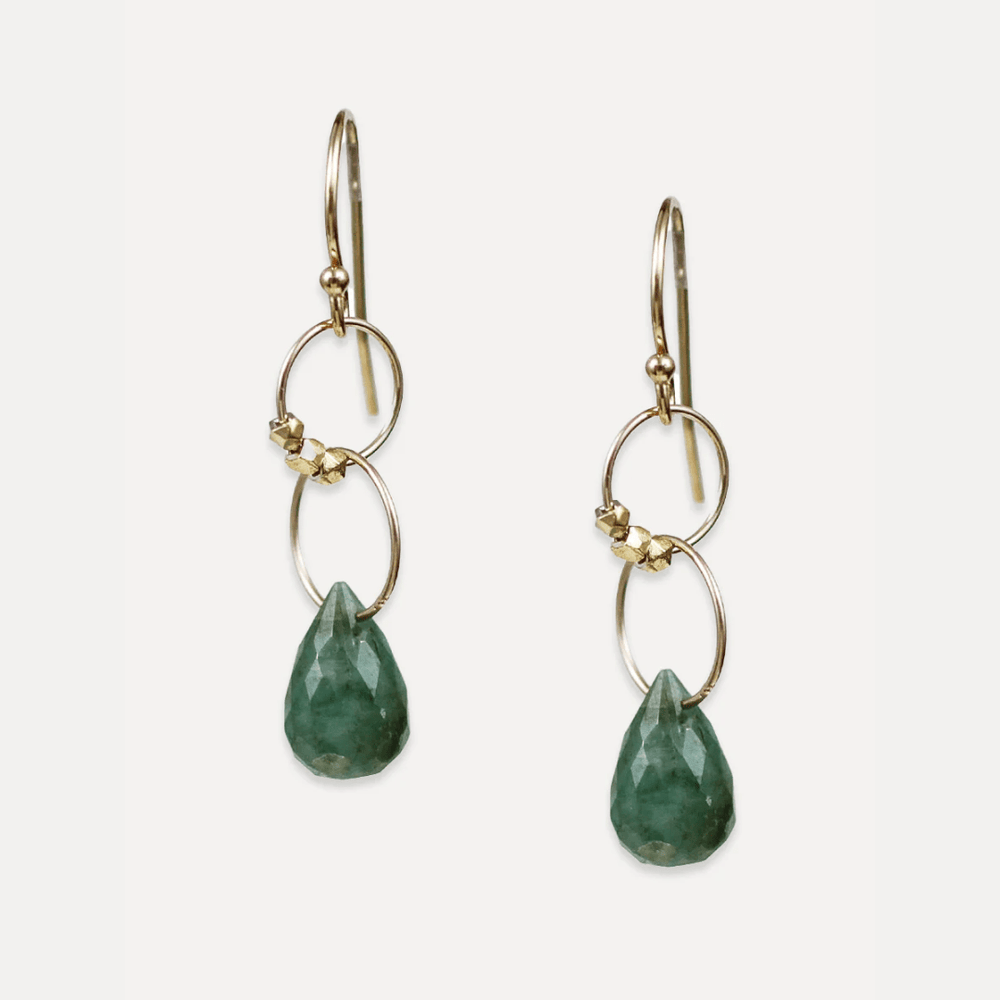 EAR-GF Astra Earrings with Emerald