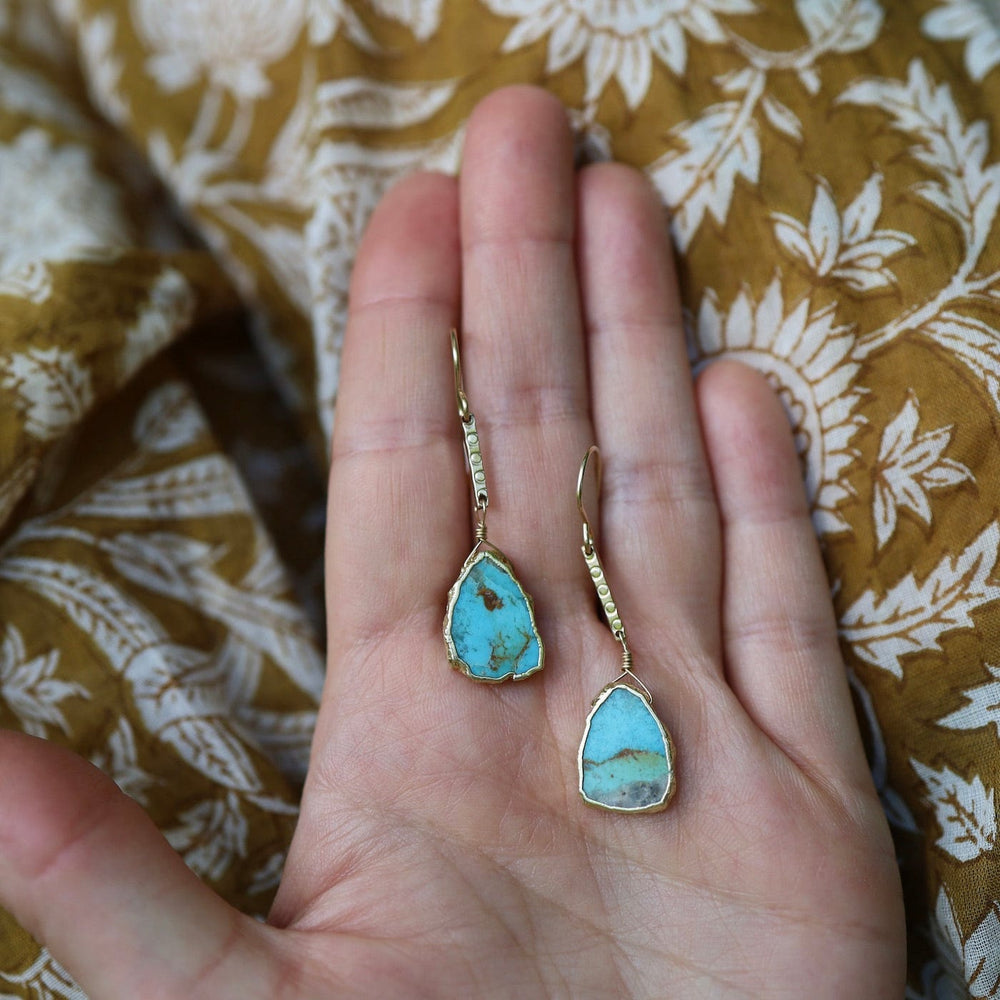 
                  
                    EAR-GF Bar with Turquoise Slice Earrings
                  
                