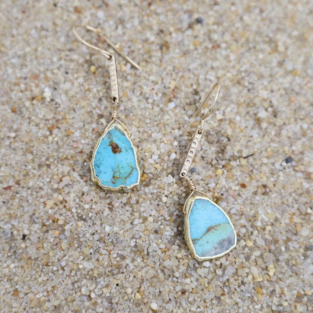 
                  
                    EAR-GF Bar with Turquoise Slice Earrings
                  
                