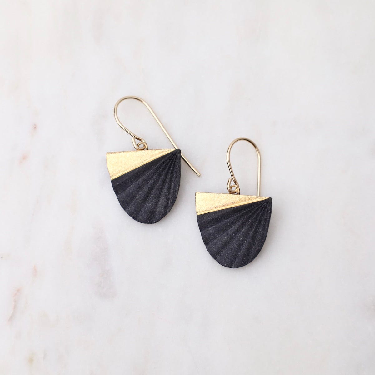 EAR-GF Black Chiton Earrings