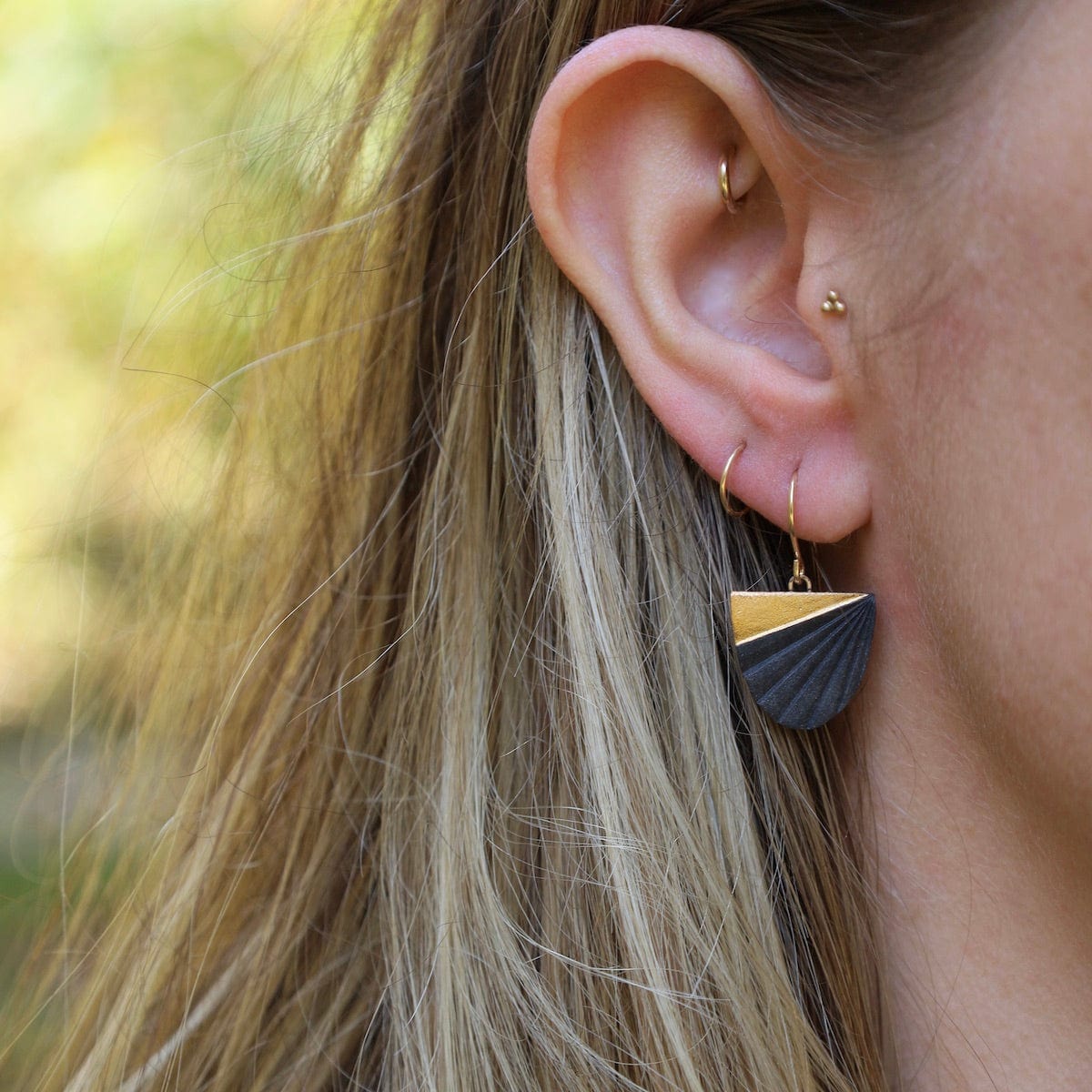 EAR-GF Black Chiton Earrings