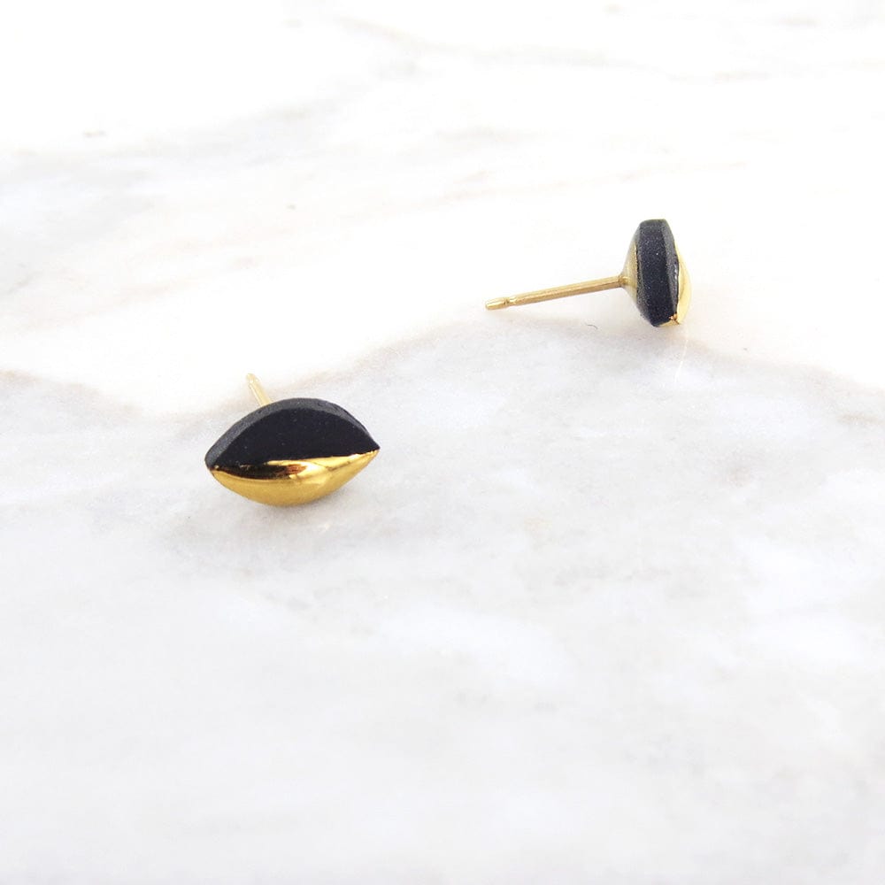 
                      
                        EAR-GF Black Gold Dipped Marquise Studs
                      
                    