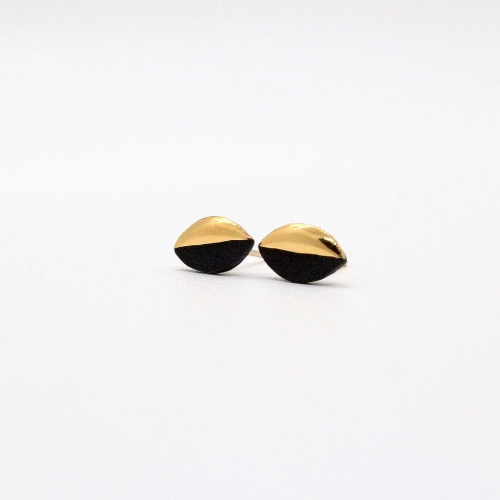 
                      
                        EAR-GF Black Gold Dipped Marquise Studs
                      
                    