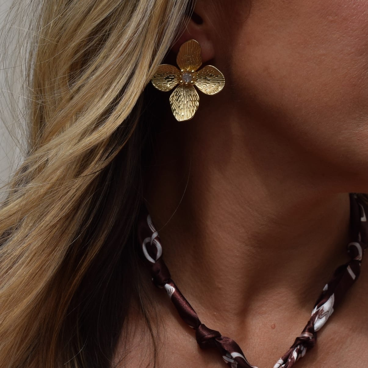 EAR-GF Bloom Statement Flower Earrings