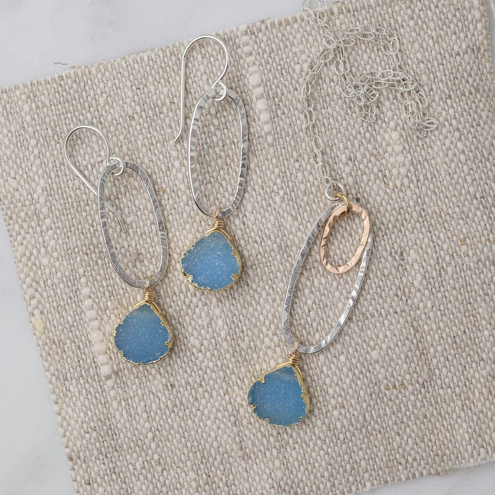 
                      
                        EAR-GF Blue Druzy Drop Earrings
                      
                    