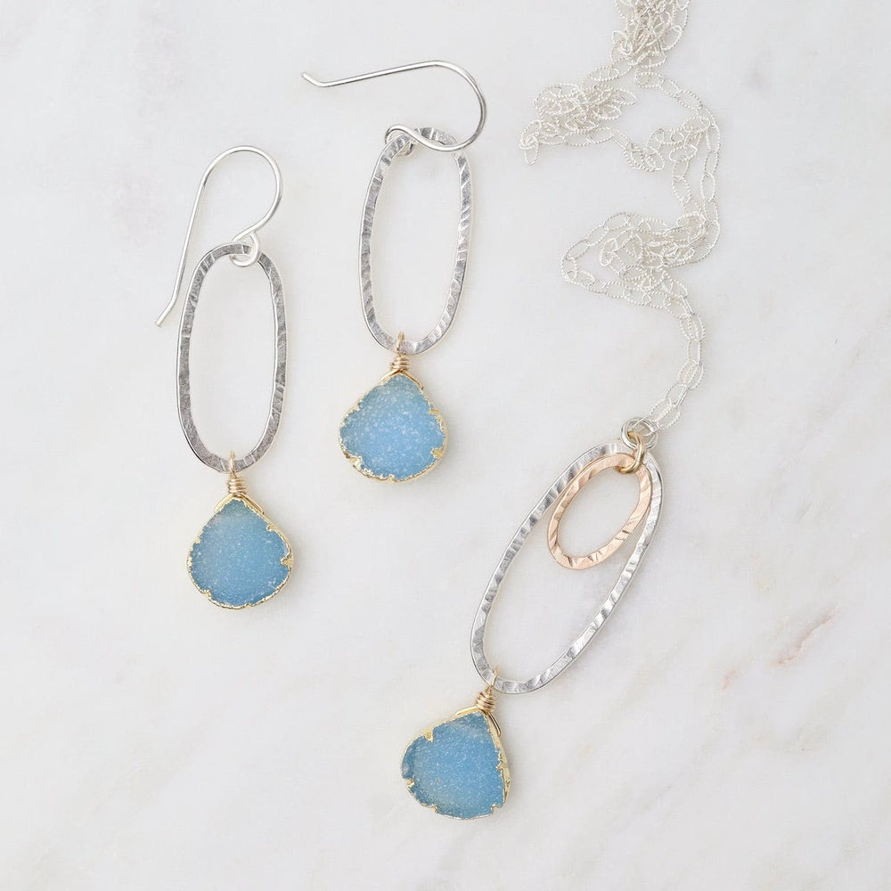 
                      
                        EAR-GF Blue Druzy Drop Earrings
                      
                    