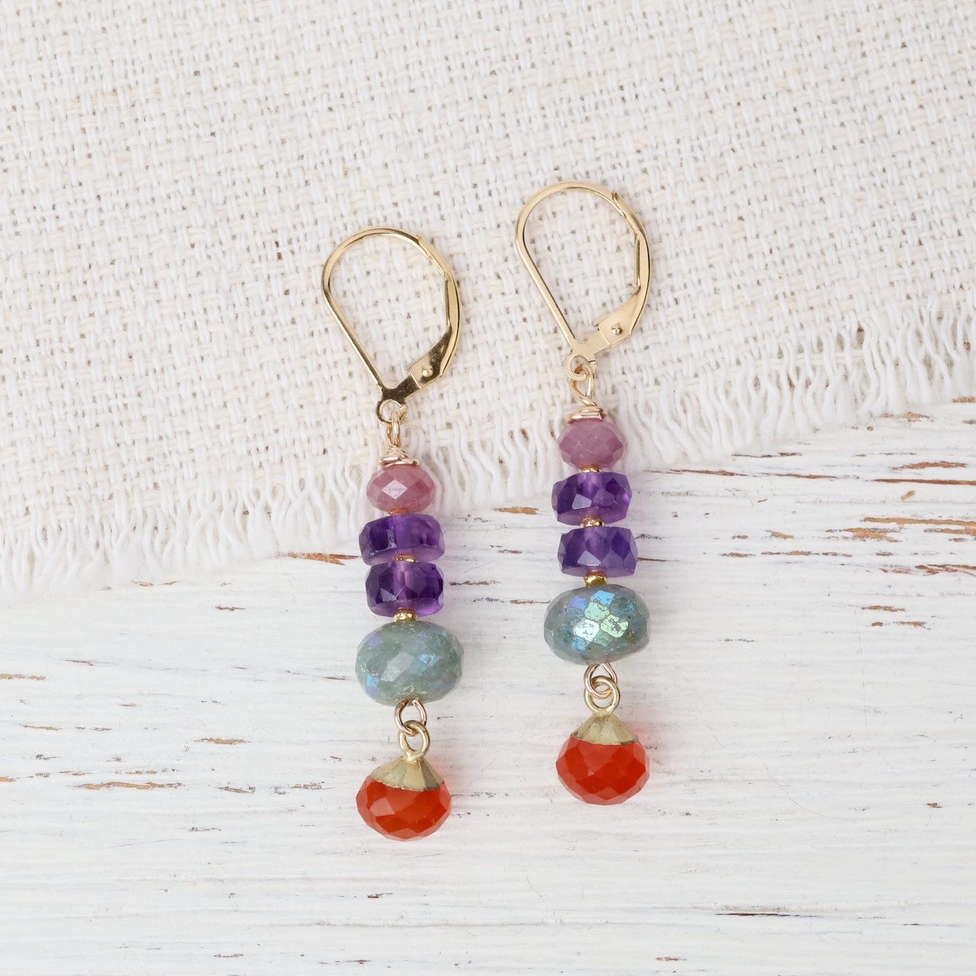 EAR-GF Carnelian Onion Gold Earrings
