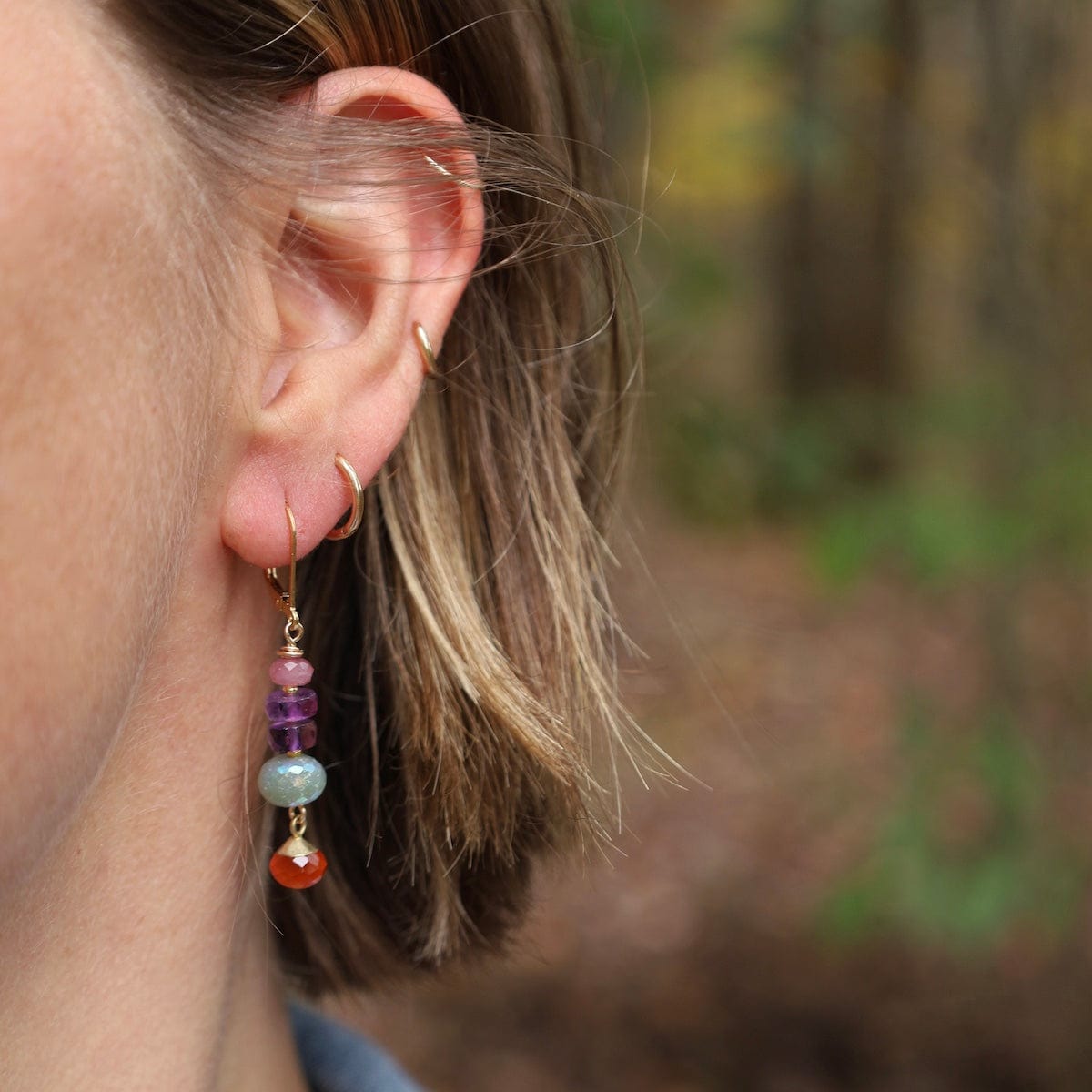 EAR-GF Carnelian Onion Gold Earrings