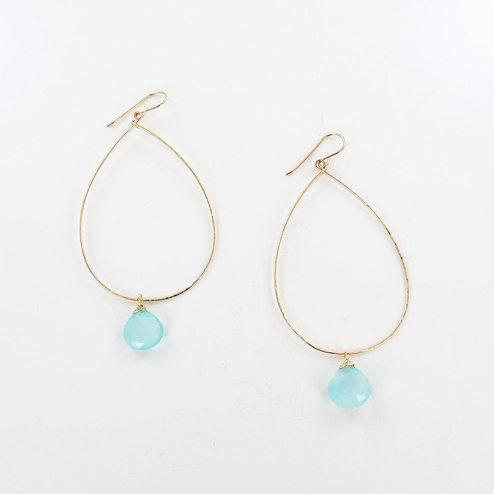 EAR-GF CHALCEDONY LARGE HOOPS