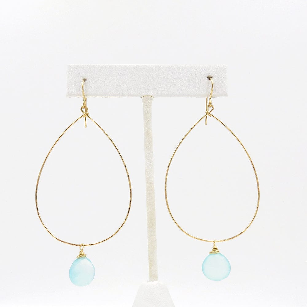 EAR-GF CHALCEDONY LARGE HOOPS