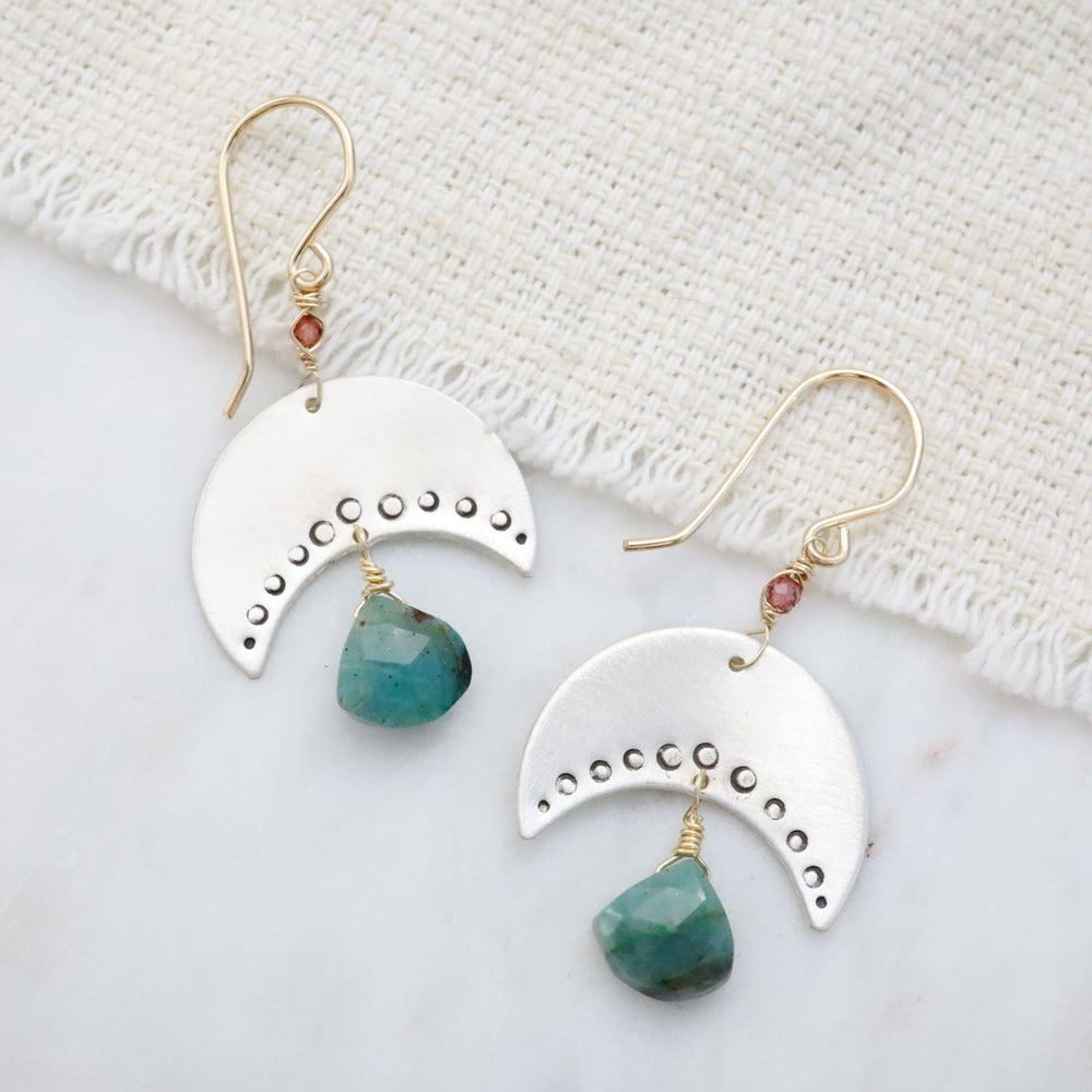 
                      
                        EAR-GF Crescent Shield Earring with Chrysocolla
                      
                    