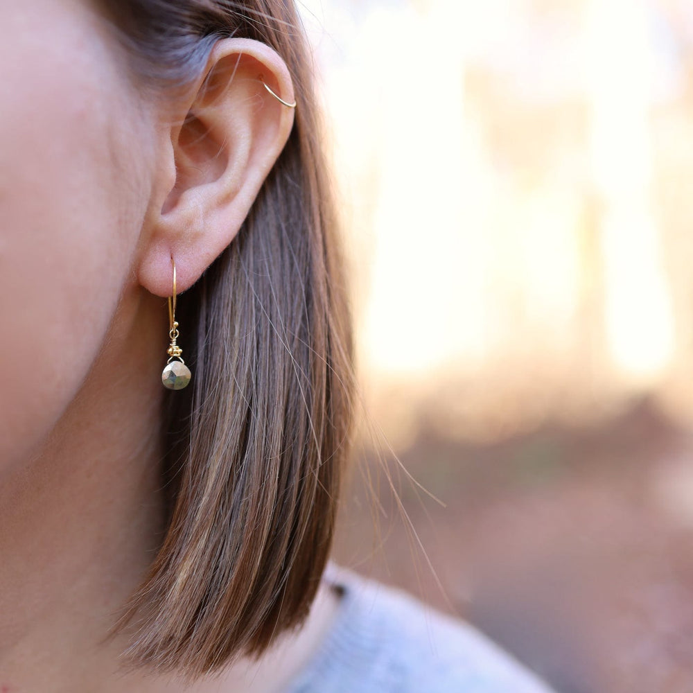 EAR-GF Dark Pyrite Tiny Gold Filled Earring