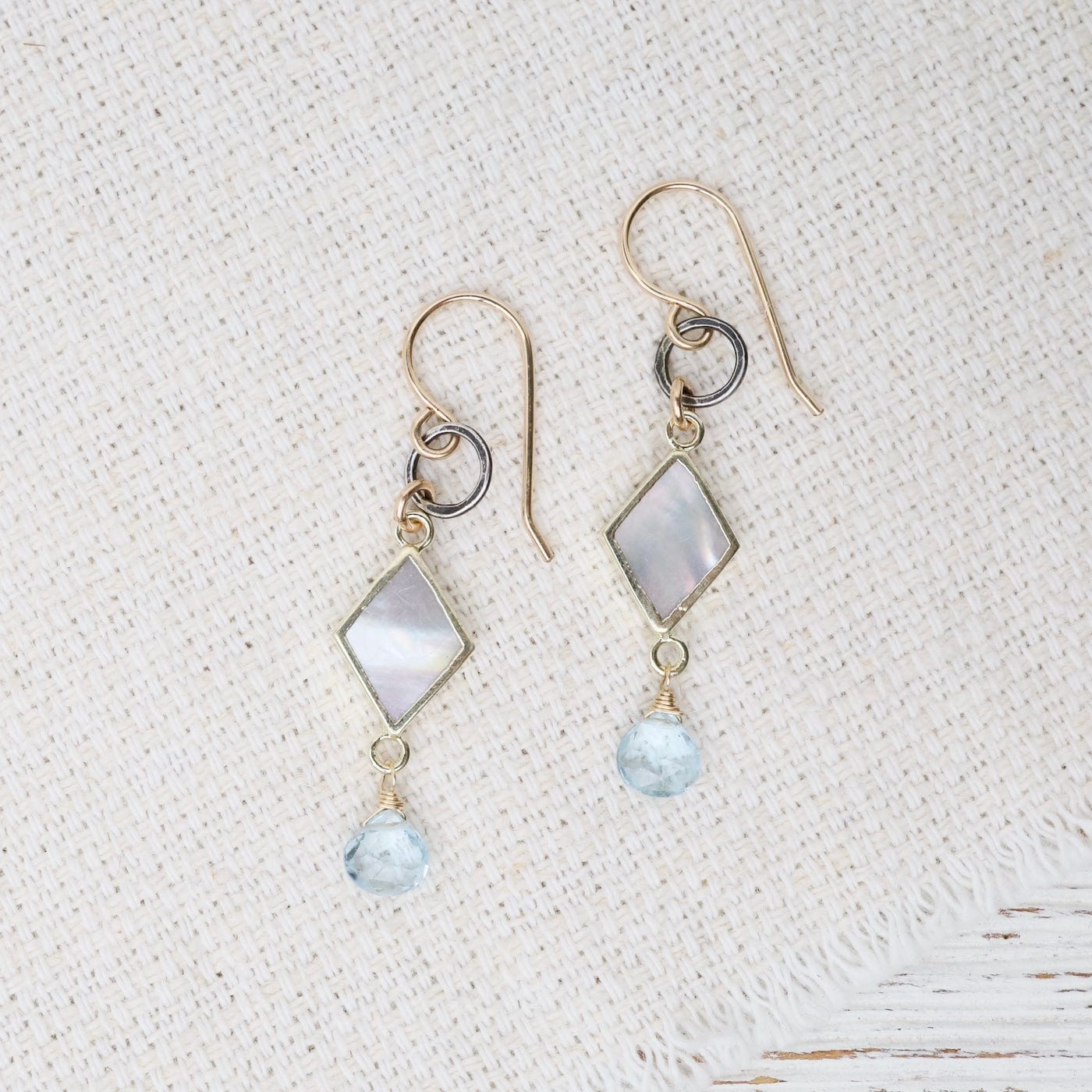 EAR-GF Diamond Pearl Drop Earring