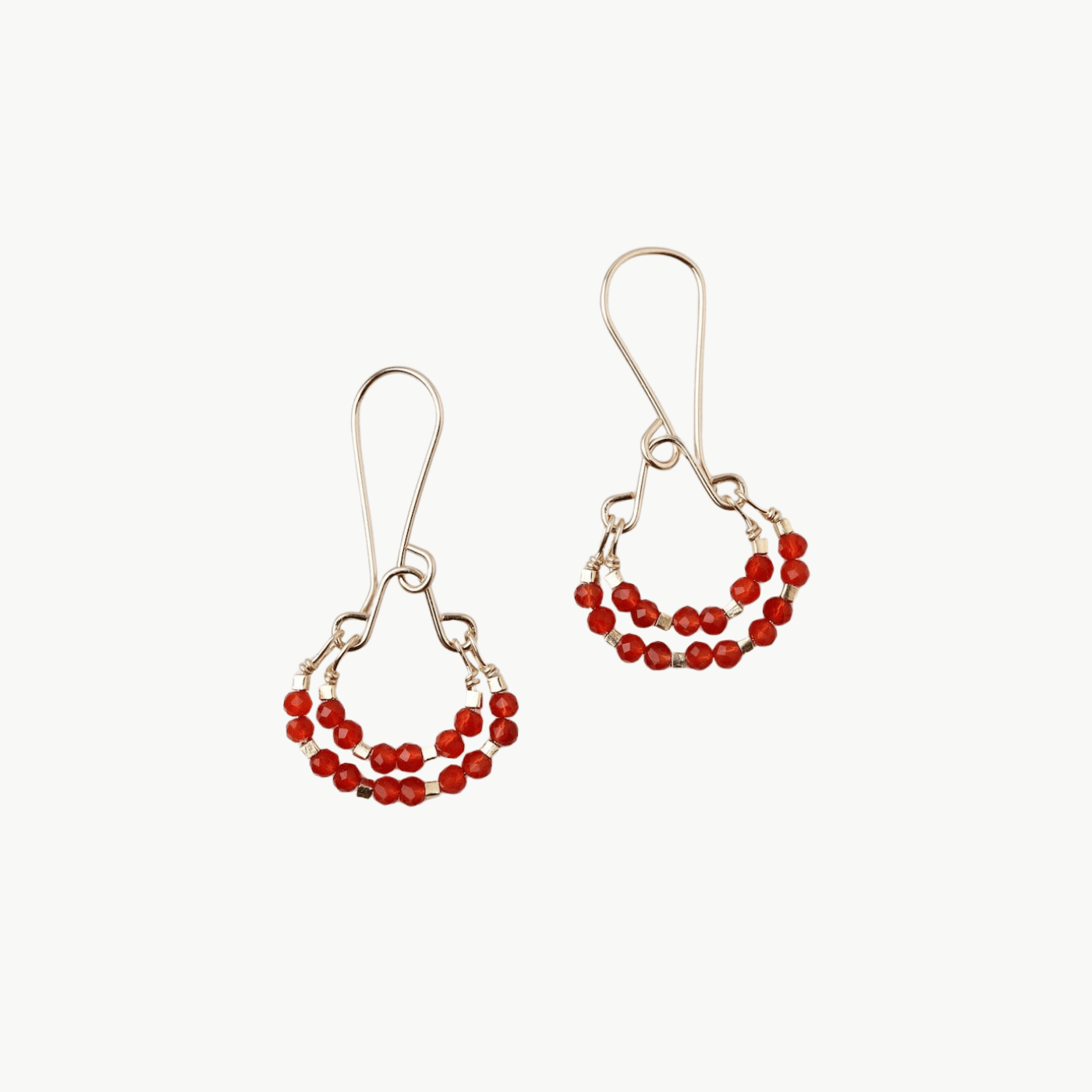 EAR-GF Double Crescents of Carnelian Earrings
