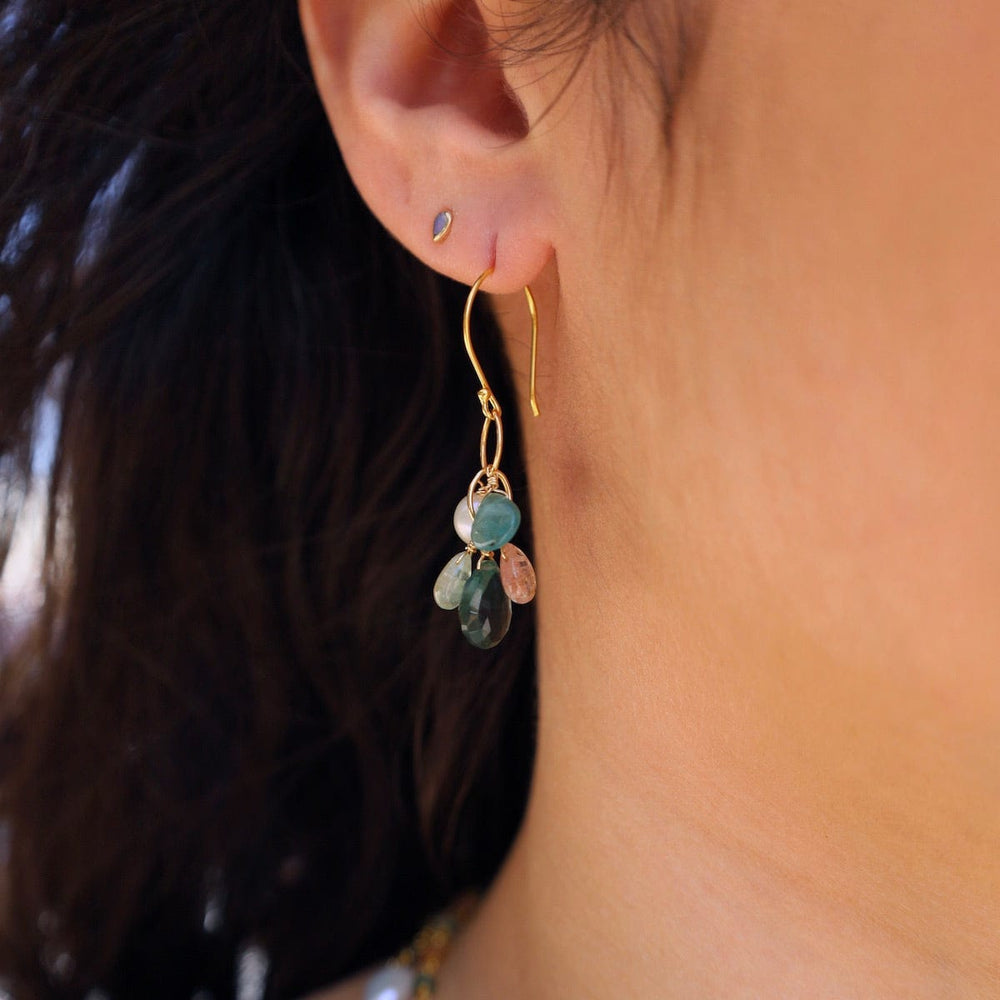 
                      
                        ear-gf Double Golden Links Earrings in Green Quartz
                      
                    