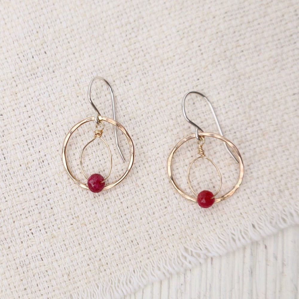 
                      
                        EAR-GF Double Hoop Earrings with Ruby
                      
                    