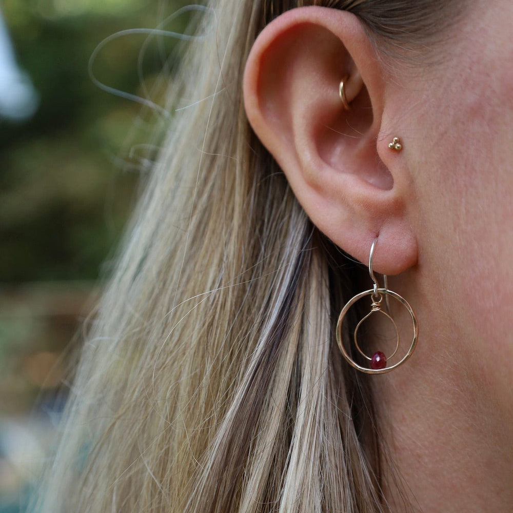 
                      
                        EAR-GF Double Hoop Earrings with Ruby
                      
                    