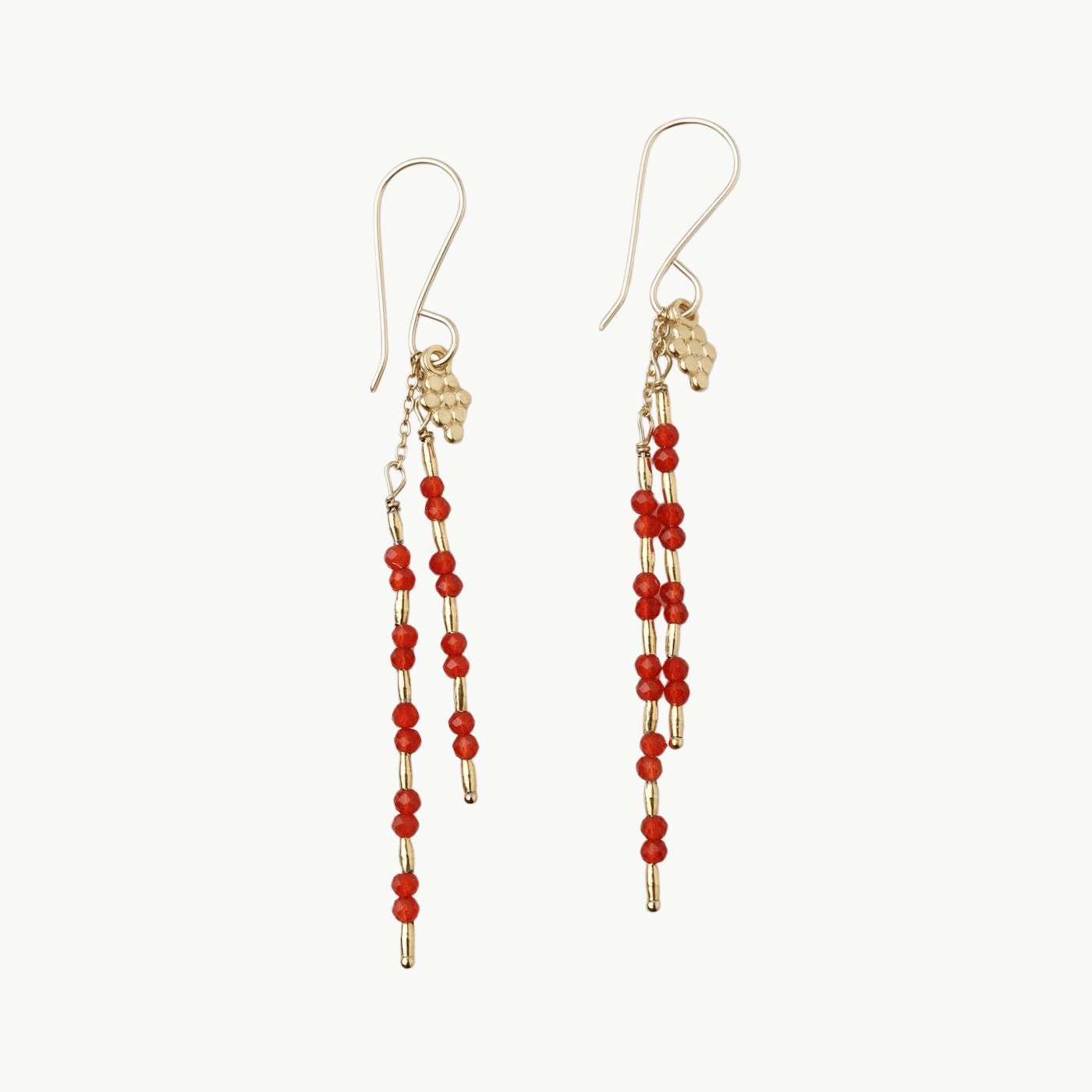 EAR-GF Double Sticks of Carnelian Earring