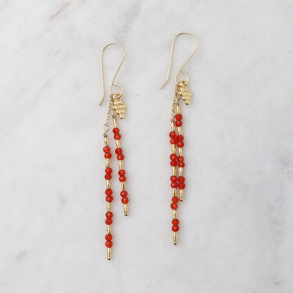 EAR-GF Double Sticks of Carnelian Earring