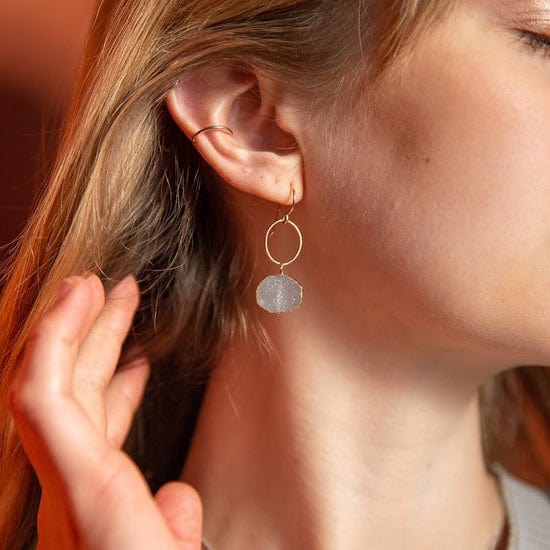 EAR-GF Druzy Loop Earrings