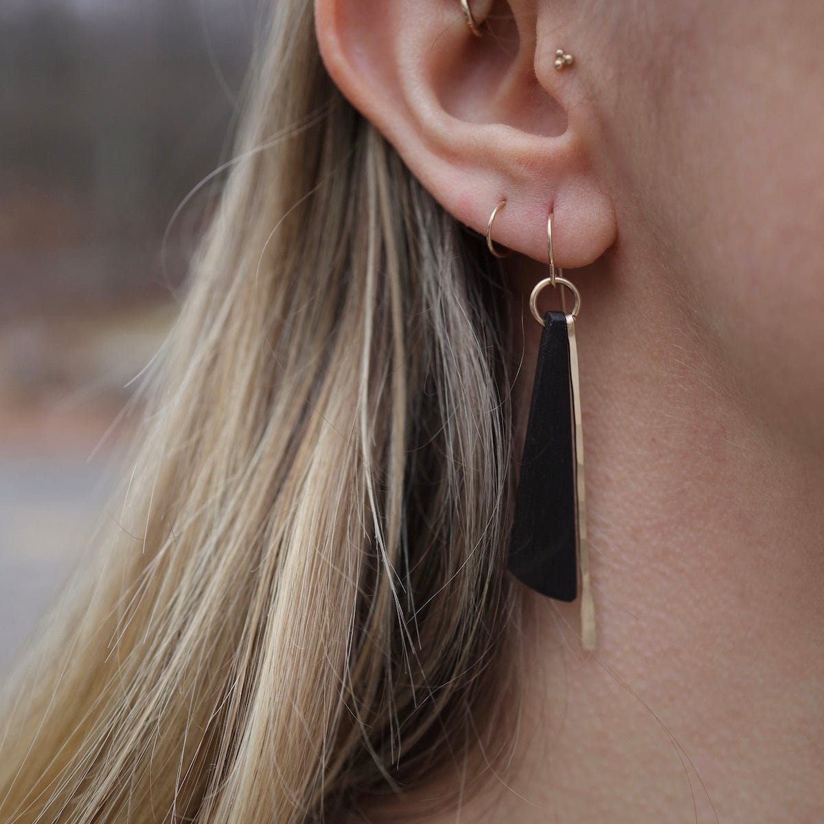 EAR-GF Ebony Kira Earrings Gold