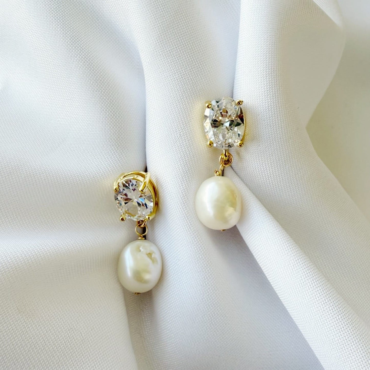 EAR-GF Ever After CZ Freshwater Pearl Earrings