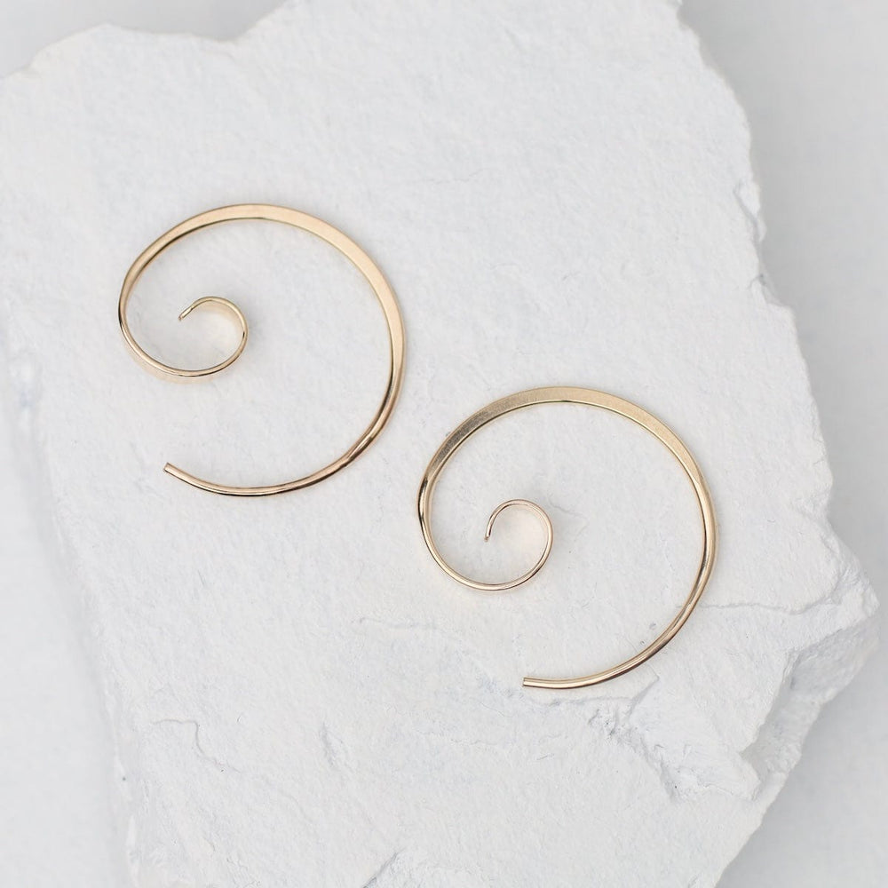 EAR-GF Forged Koru Earring Gold Filled