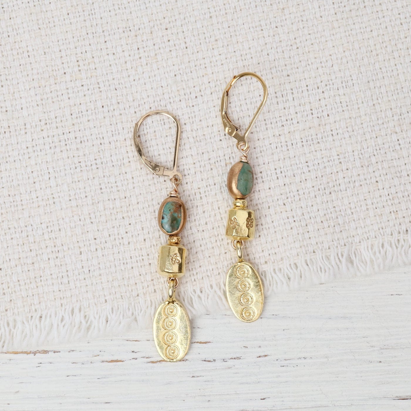 EAR-GF Four Golden Circle Earrings