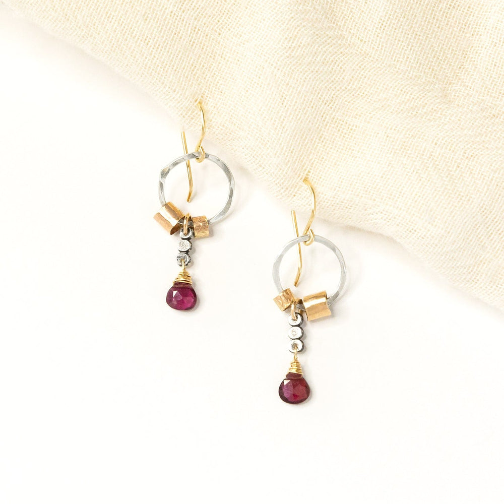 EAR-GF Garnet Drip Earrings