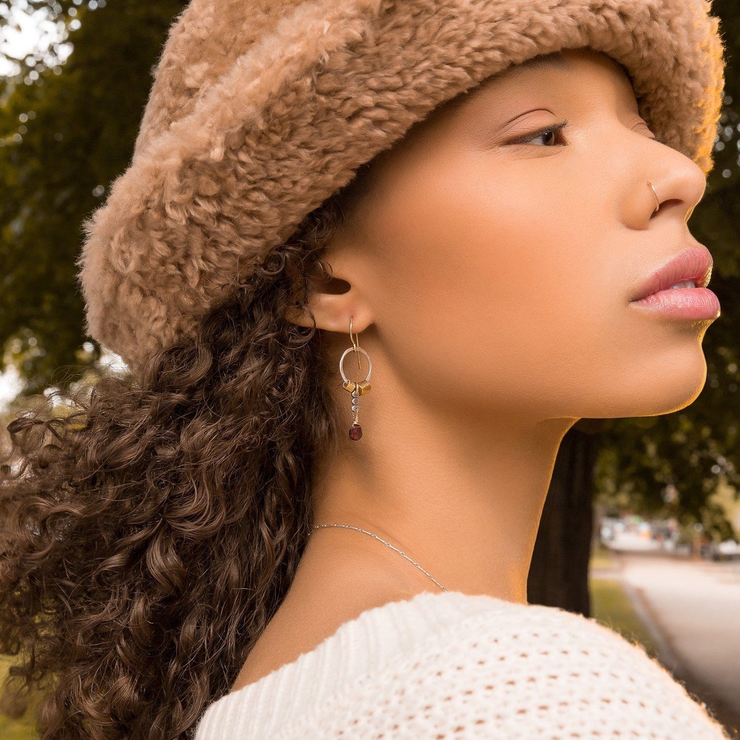 EAR-GF Garnet Drip Earrings