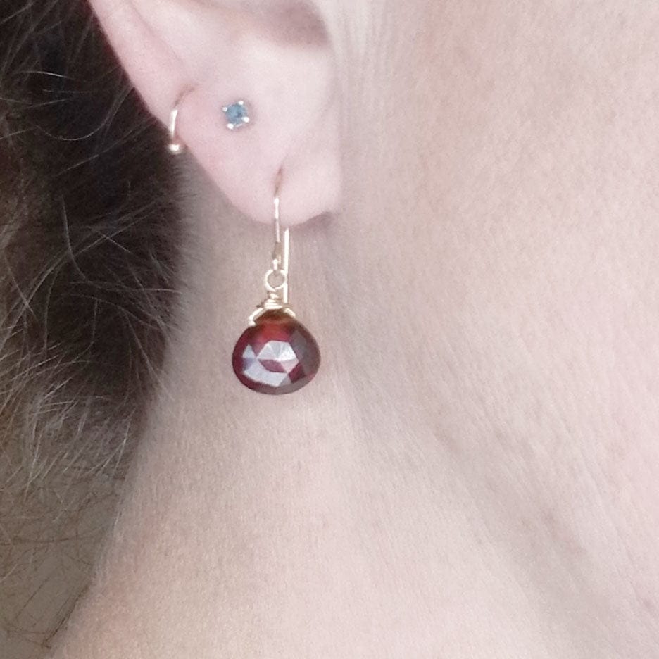 EAR-GF Garnet Drop Earring