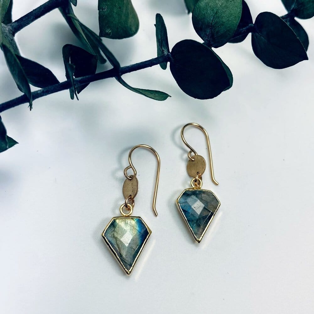 EAR-GF Geometry Labradorite Drop Earrings